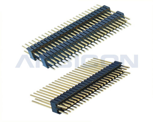 Straight Pitch 1.0mm Pin Header Connector double row ,single/ double plastic