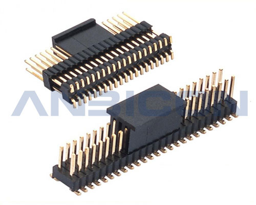 1.27-2.54 spacingPin Header, Dual Row , single/ double plastic , SMT