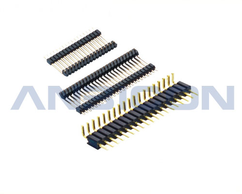 1.27 Pin Header single row single/ double plastic 90°