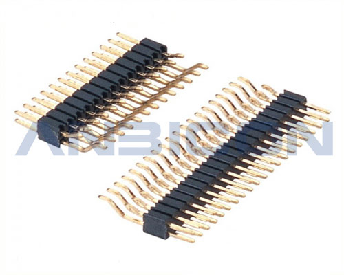 1.27Pin Header, Dual Row, single plastic, Horizontal SMT