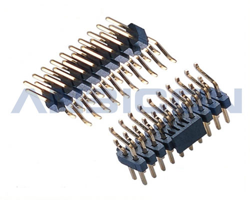 Pitch 2.54mm Pin Header Connector Dual Rows horizontal SMT