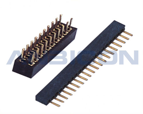 Pitch 1.0mm Female Header Connecto Dual Rows 2p to 50 180° U型 U type termina