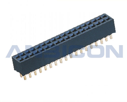 Pitch 1.0mm Female Header Connecotr Dual Rows 180° U type Terminal