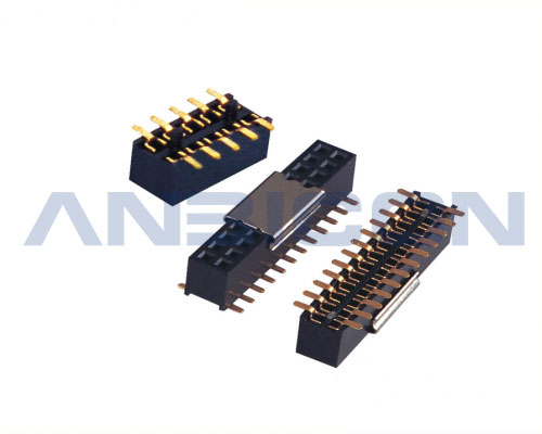 Pitch 1.27mm Female Header Connector Dual Row SMT U type terminal with plastic cap tape and reel packing