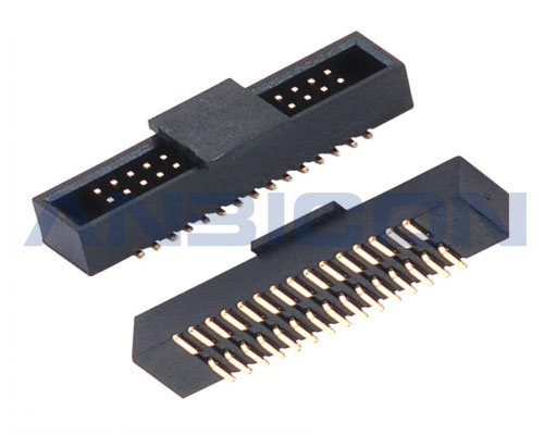 Pitch 1.27mm Box Header Connector Vertical SMT/straight/right angle 6-64P with PA6T, PA9T, LCP