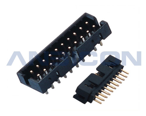 Pitch 2.0mm Molex Box Header， 180°， PA6T