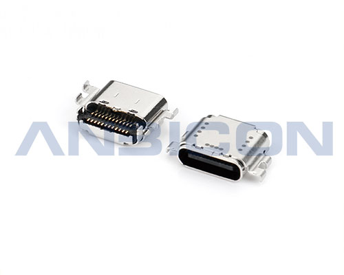 USB 4.0 TYPE C Female Double Shells SMT cl=0.5mm,L=8.21mm