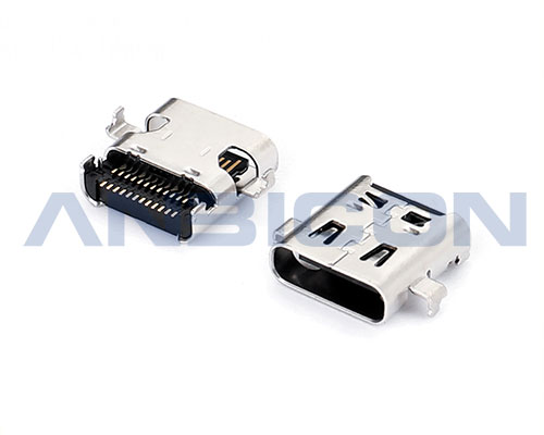 USB 4.0 TYPE C Female Single Shell  SMT cl=0.5mm,L=9.17mm