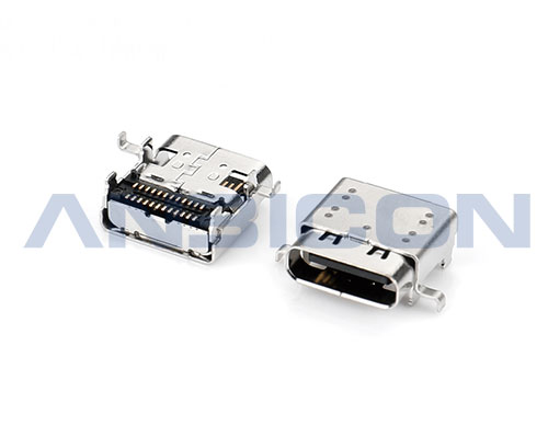 USB 4.0 TYPE C Female Double Shells   SMT cl=1.57mm,L=9.17mm