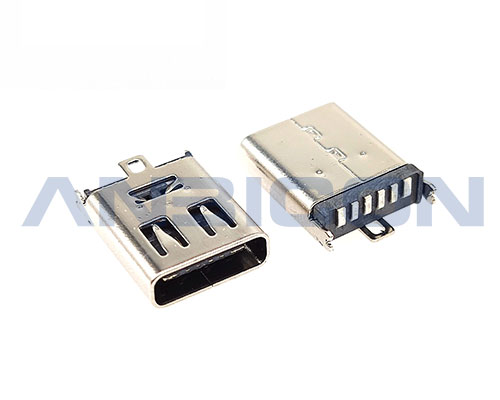 TYPE C Female 6PIN 90° SMT H=9.3/10.0/10.5mm Charging Type