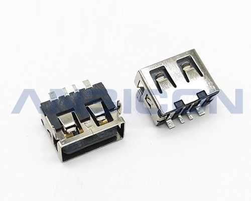 USB 2.0 AF SMT Type L=10.0mm H=6.3mm