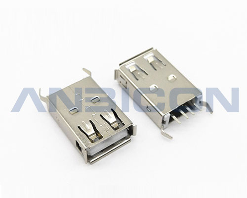 USB 2.0 AF 180° DIP Type L=19.6mm