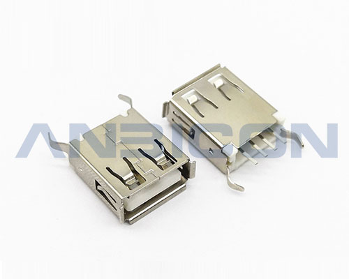 USB 2.0 AF180° DIP Type L=15.1mm