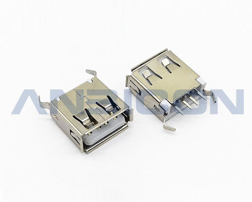 USB 2.0 AF 180° DIP Type L=13.1mm