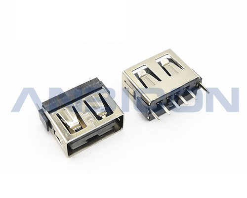 USB 2.0 AF 180° DIP Type L=10.0mm