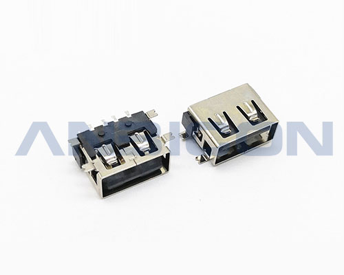 USB 2.0 AF SMT Type L=10.0mm H=6.3mm