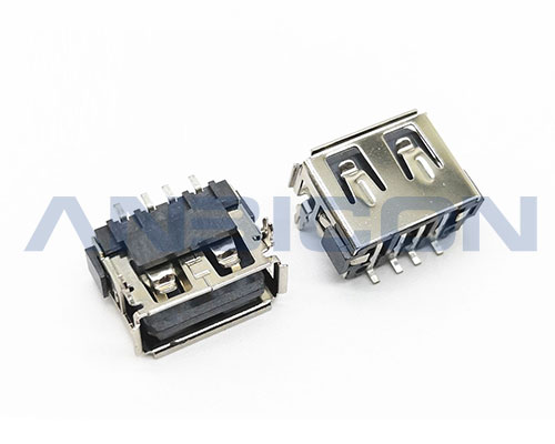 USB 2.0 AF SMT Type L=10.0mm H=6.8mm