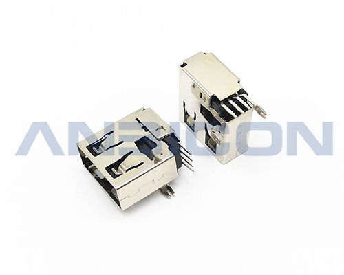 USB 2.0 AF 90° Sinking  Type  L=14.2mm