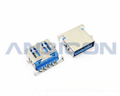 USB 3.0 AF 90°  Sinking  Type  1.86mm Double Rows Terminal