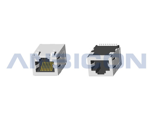 RJ45 ; Single Port ; TAB-UP ; SMT ; Without LED ; 23.05mm ; With metal shield（EMI Fingers) .