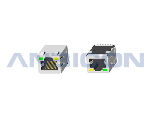 RJ45 ; Single Port ; TAB-UP ; SMT ; Without LED ; 23.05mm ; With metal shield（EMI Fingers) .